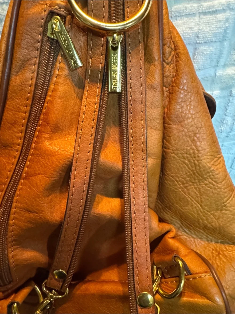 Valentino Di Jonny Vera Pelle Italian Leather Mini Backpack